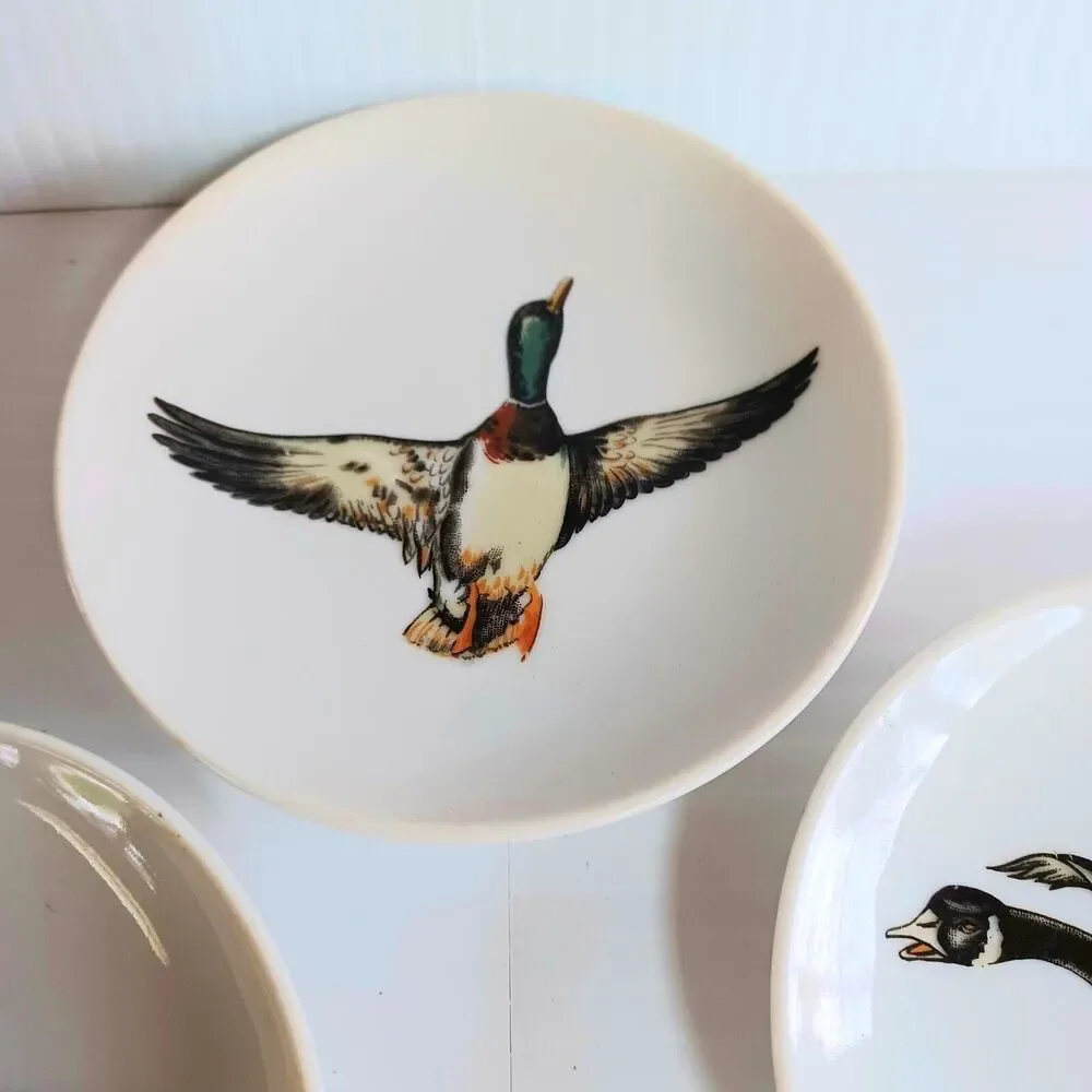 Vintage 1980s Bird Collection Small Plates by Calvert Reserve Whiskey